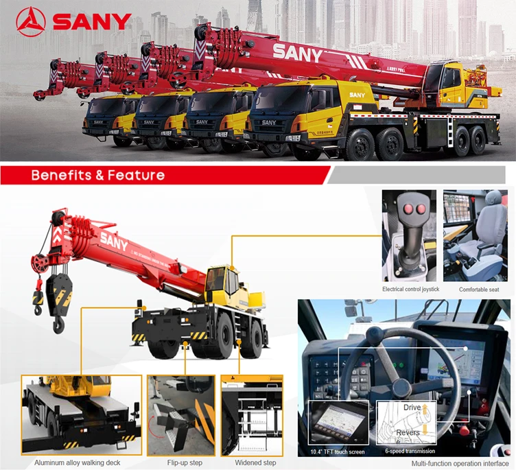 Src650t Sany Rough-terrain Mobile Crane 65 Tons Lifting Capacity Three ...