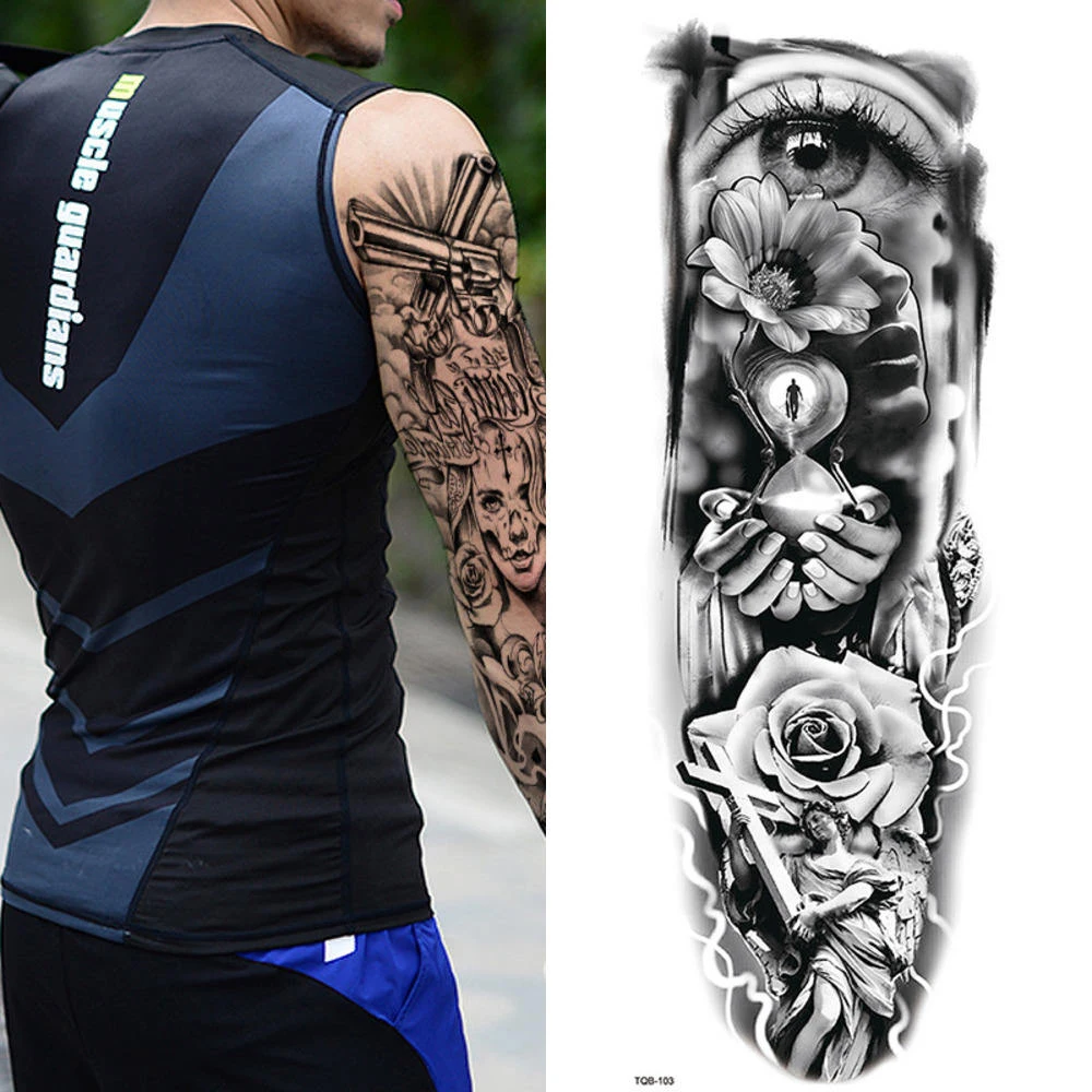 Косметический класс новый дизайн большой изображение временная татуировка наклейка на всю
