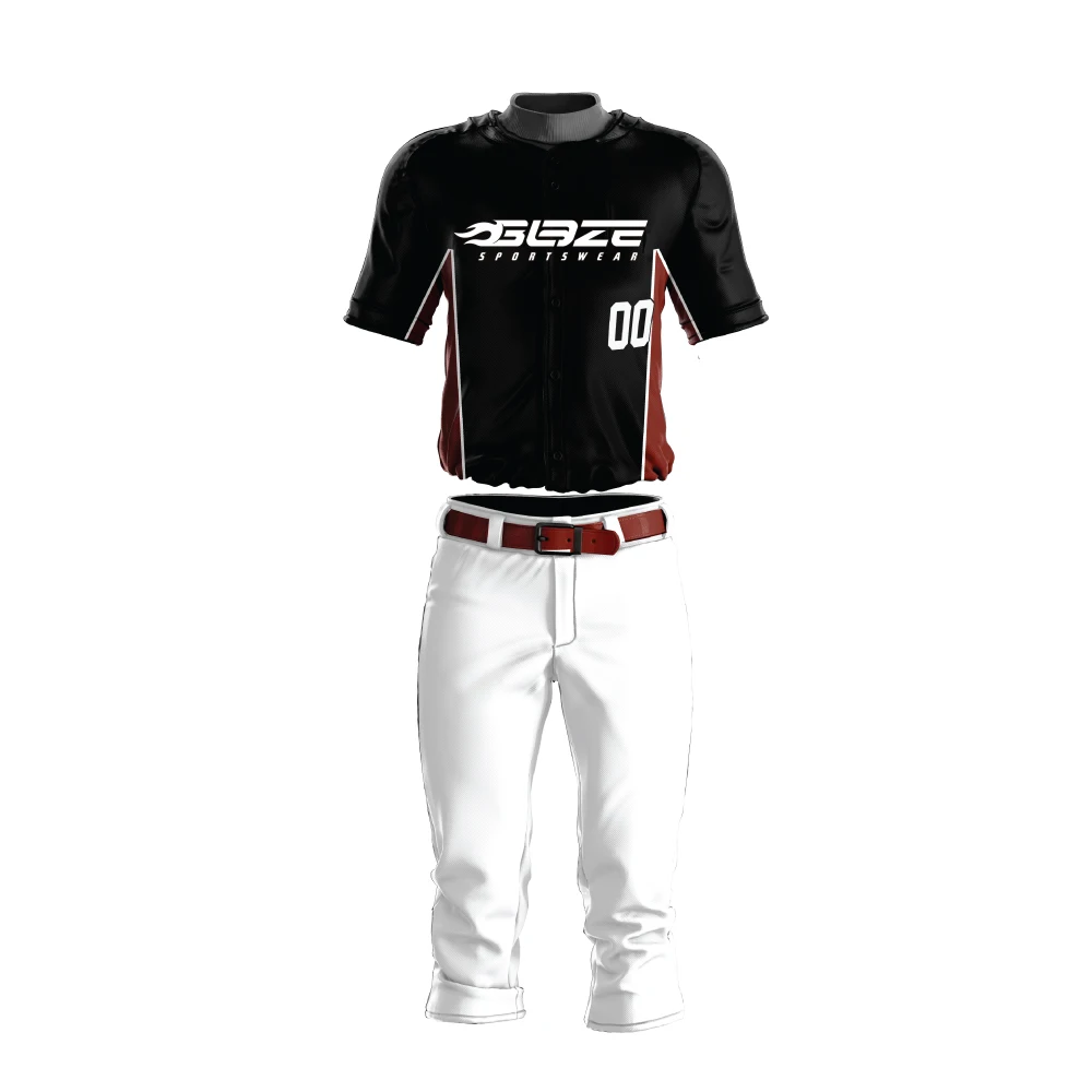 Wholesale Fashion Blank Baseball Uniform Short Sleeve Baseball