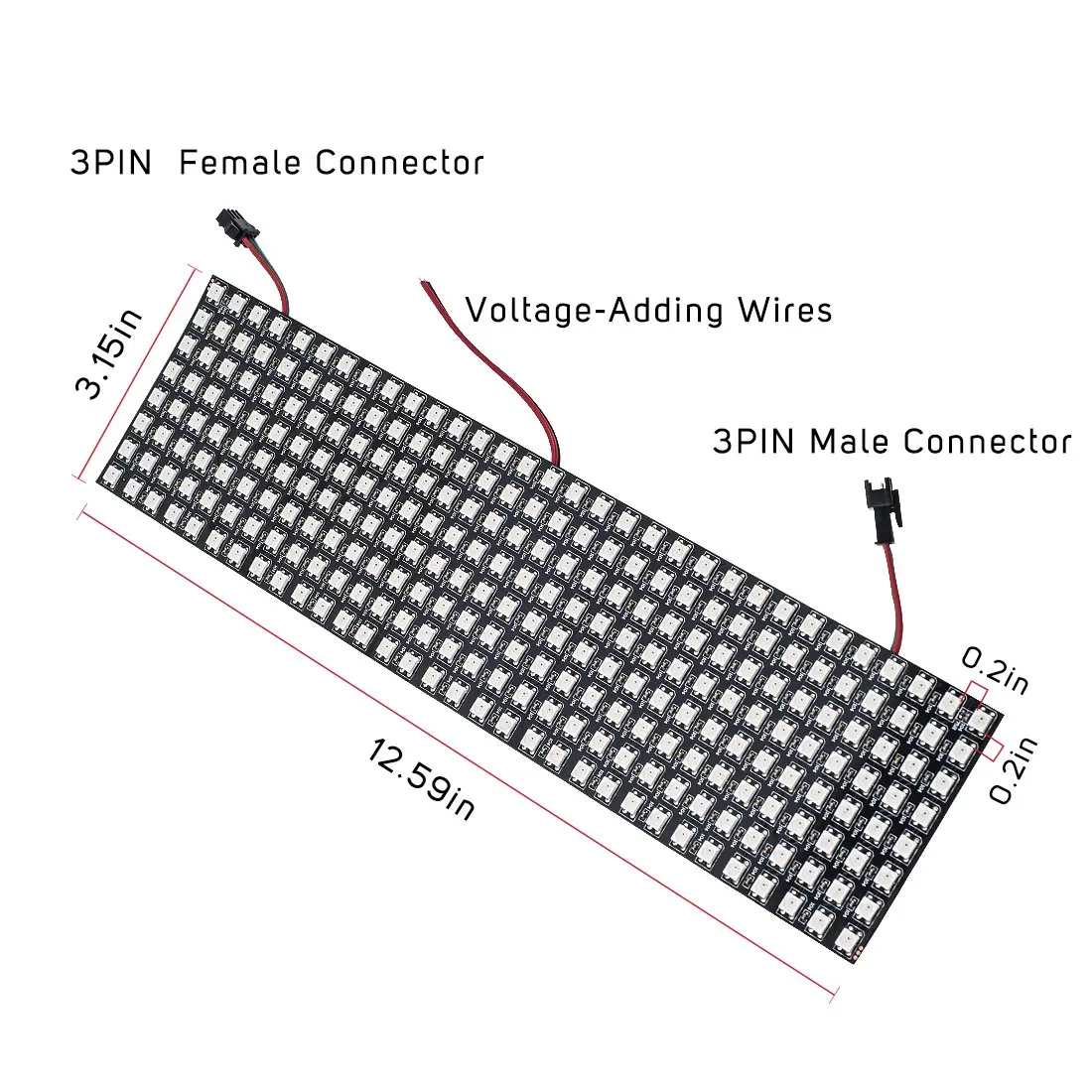 Full Color Ws2812b Panel Light DC5V 8x32 16x16 8x8 Digital Individually Addressable Flexible Rgb Led matrix