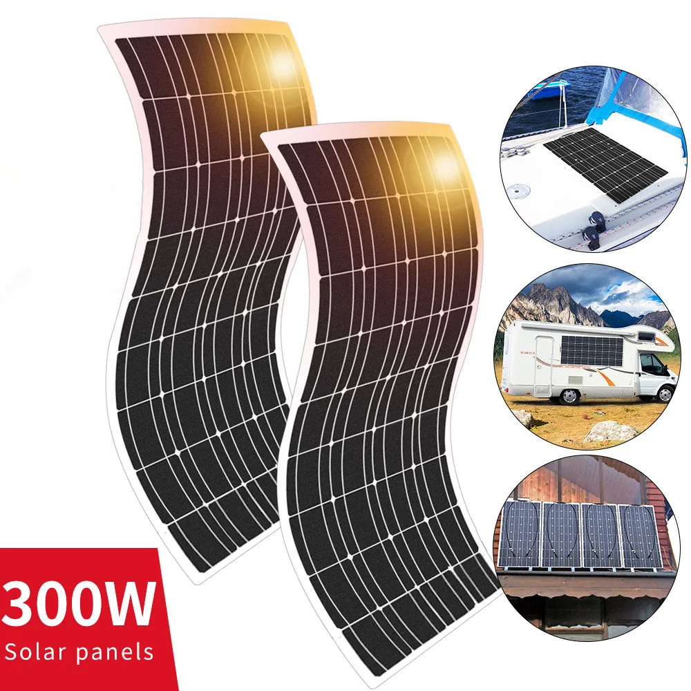 Flexible 200w Solar Panel 500w 400w 100w Etfe Cigs Thin Film 150w 180w Mono 100w High Efficiency