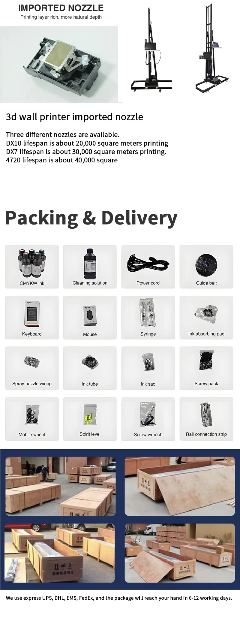 Advanced Wireless Automatic Inkjet Printer Easy Operation Vertical Wall Flatbed Wallpaper Printer