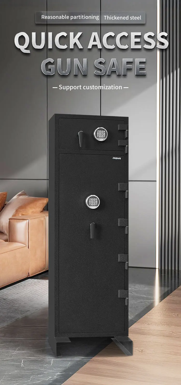 CEQSAFE High Quality Steel Fireproof Gun Safe with Electronic Password Lock supplier