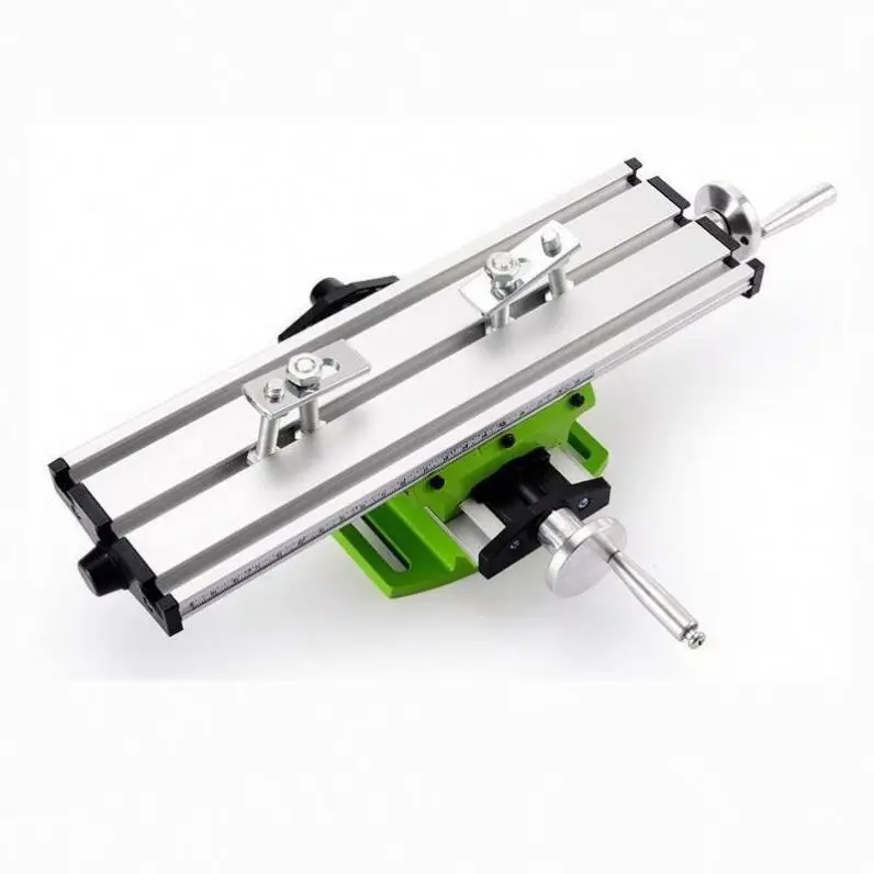 TEBAK Industrial Mini Compound Bench Drilling Slide Table | Milling Working Cross Table with Bench Drill Stand