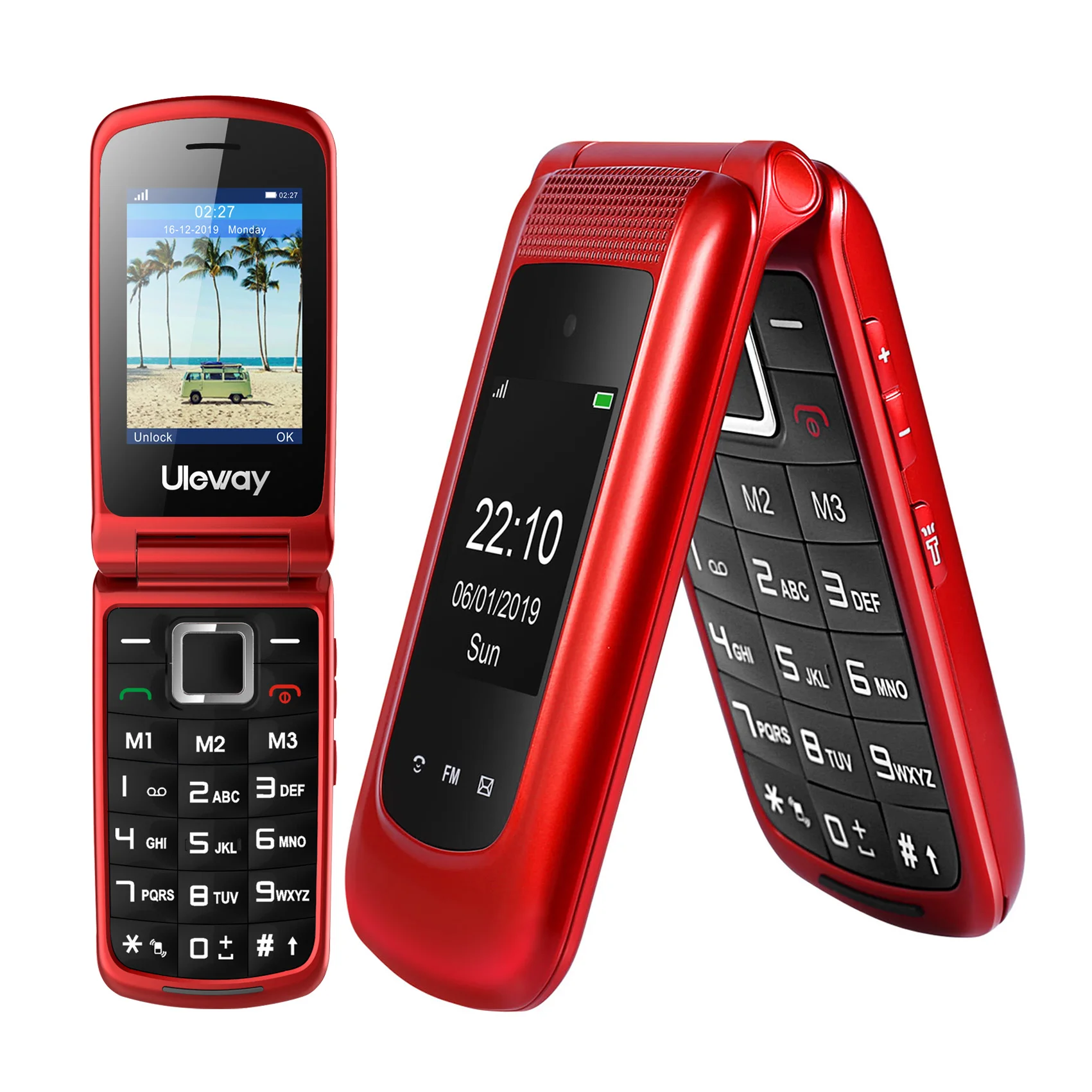 Factory High Quality 1.77+2.4'' Dual Display Gsm Mobile Phone Flip ...