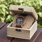 Watches Brand Handmade Wooden Watches BOBO BIRD Handmade Stainless Steel Montre Homme Wood Watches Stop Function Watches Mens Top Brand Wood Watches With OEM LOGO
