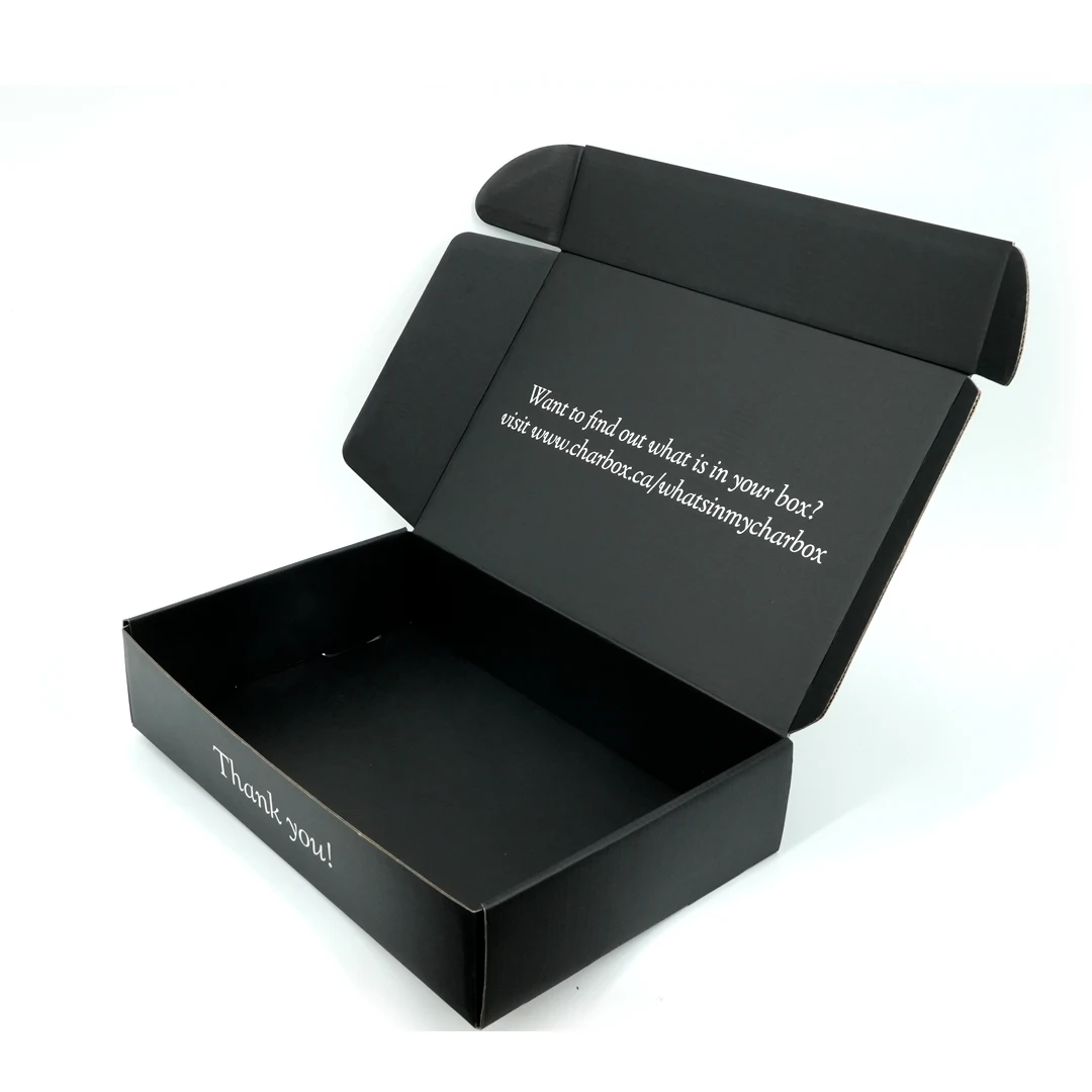 Custom Box 12x8x2 Black Shipping Boxes