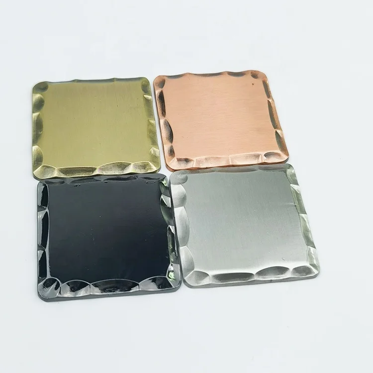 Custom Blank square Shape Forged Hammered Laser Engraving Golf Ball Marker supplier