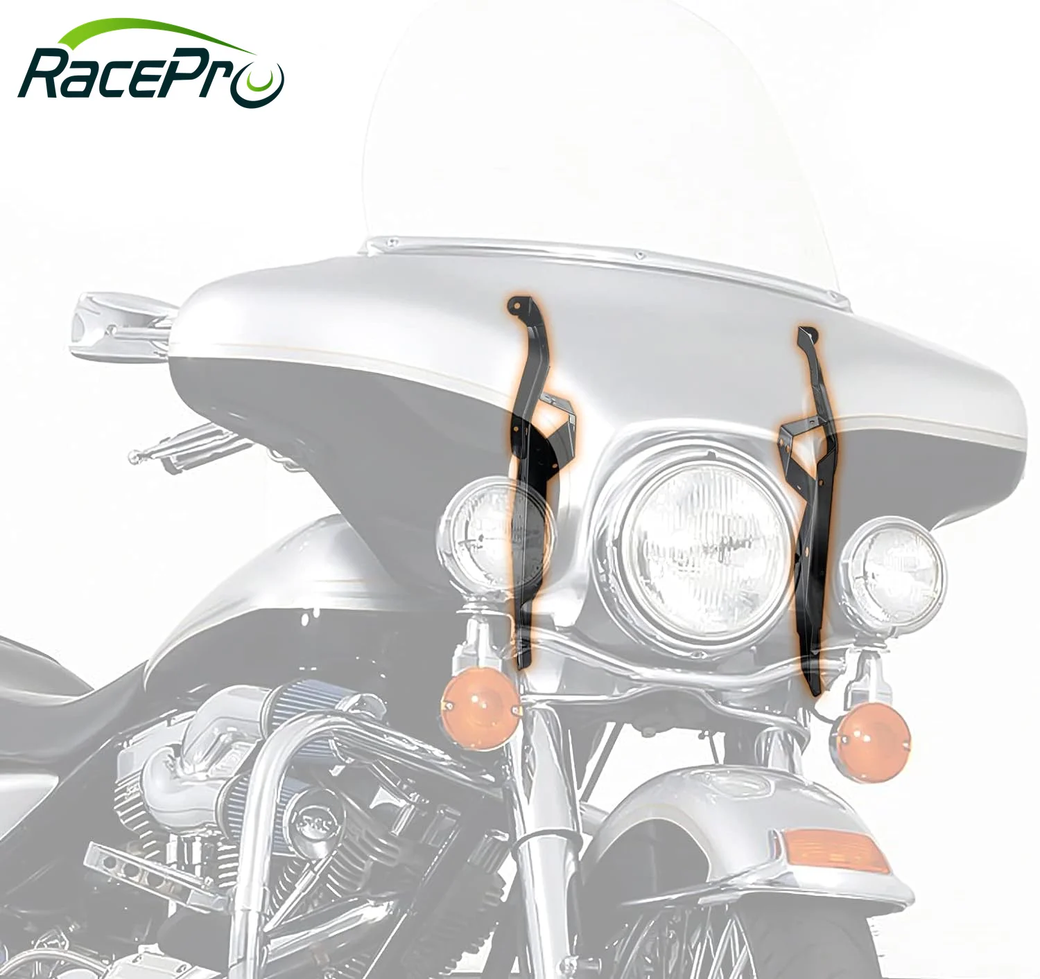 RACEPRO Motorcycle Batwing Head Outer Fairing Support Bracket for Harley Electra Glide FLHT & Street Glide FLHX 1996-2013