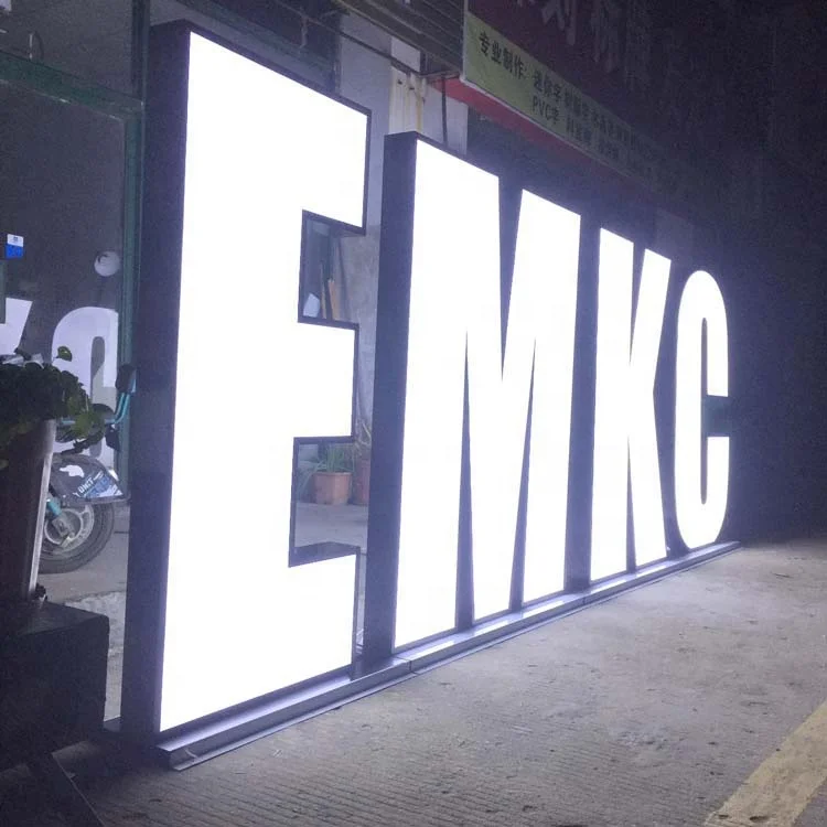 Large Size Ground Free Standing Frontlit Backlit Channel Letters Custom Led Company Signs