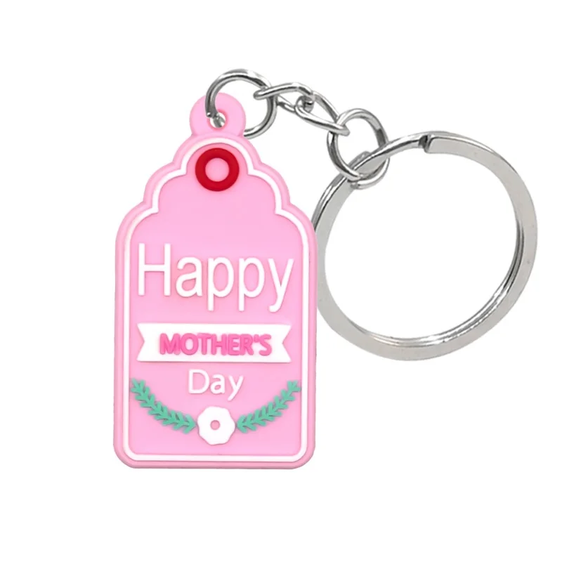 Customizable Logo Cross-Border Pink Series Metal Keychain Pendant New Cartoon Backpack Decoration Small Gift for Grateful Mother