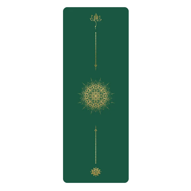 Пользовательские золотые Печатные коврики экологически чистые Пилатес PU натуральный резиновый коврик для йоги