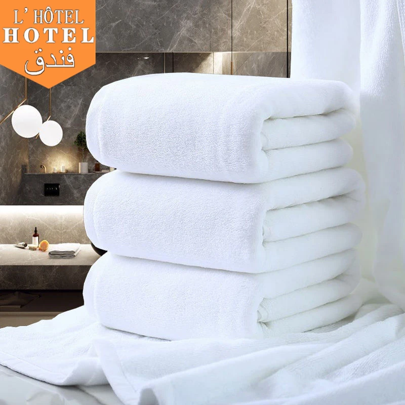 Hotelier Best Selling 100*200cm Super Absorbent 100% Cotton White