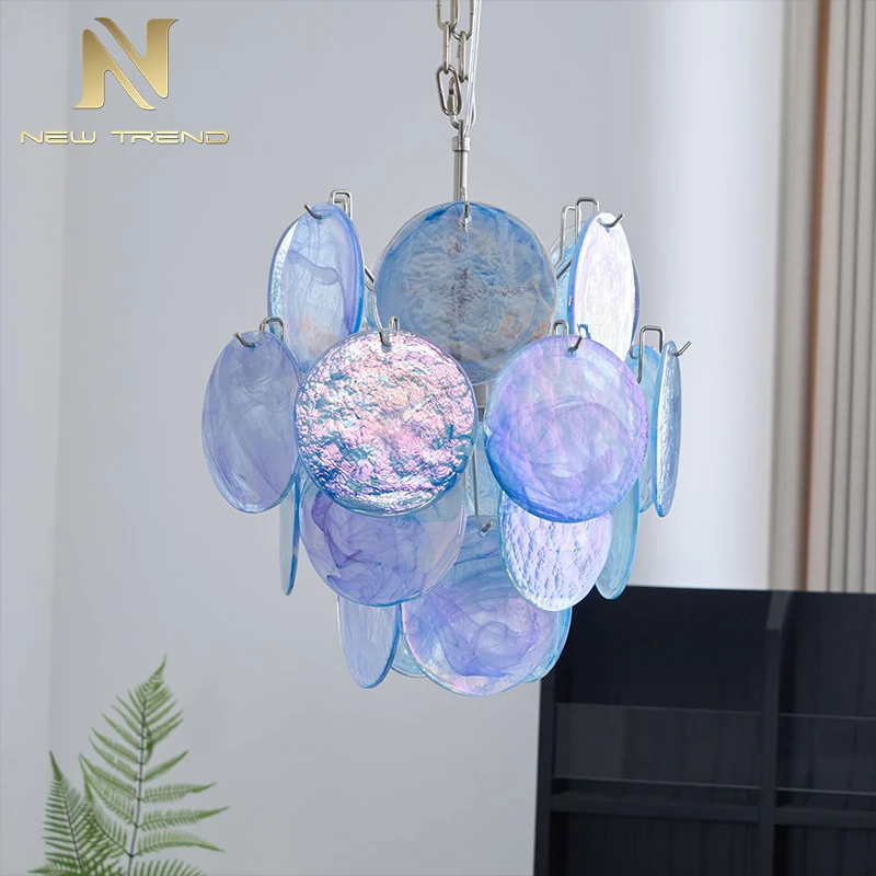 CPL-446 Post-Modern Creative Murano Glass Chandelier – Italian Designer Style LED Pendant Light for Bedroom