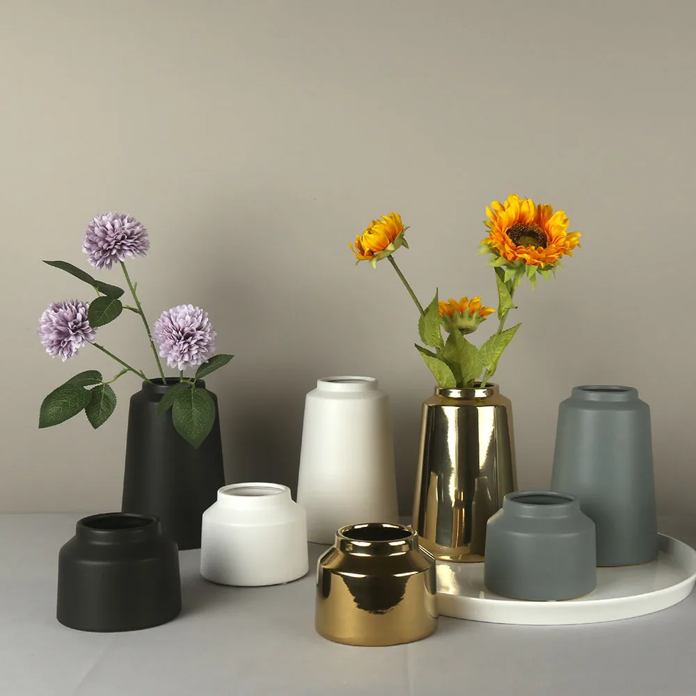 Ceramic Art Handmade Antique Ice Crack Glaze Vases Porcelain Flower