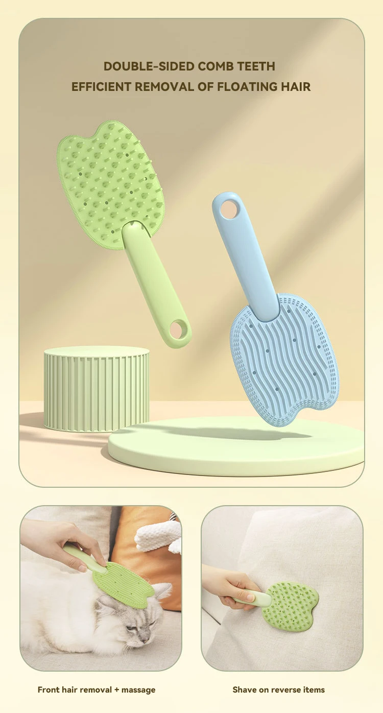 Cat Comb Double-sided Massage Floating Hair Comb to Remove Floating Hair and Clean Skin Double-sided Pet Bath Massage Comb factory