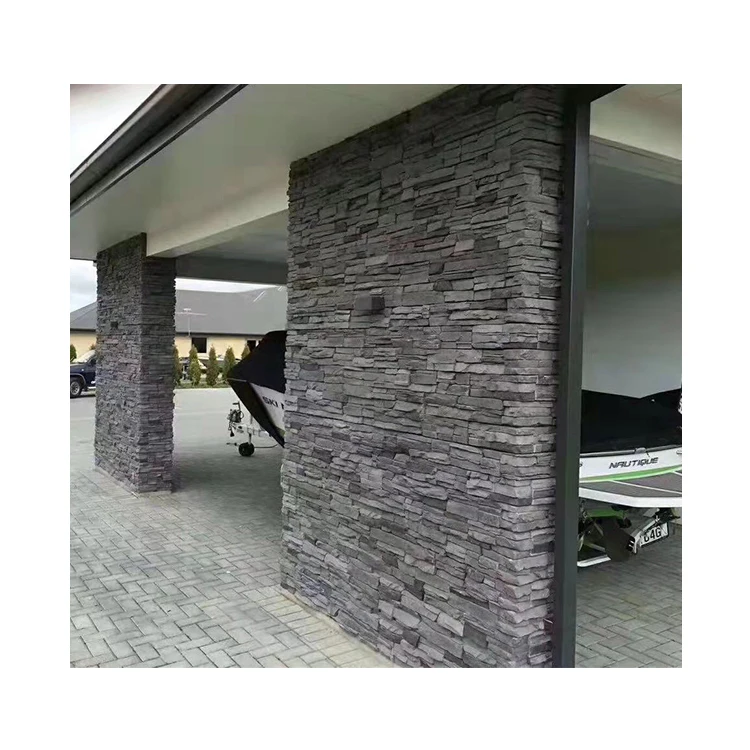 Culture Slate Wall Cladding Artificial Stone Veneer Outdoor Interior Faux Stone Pillar Covering