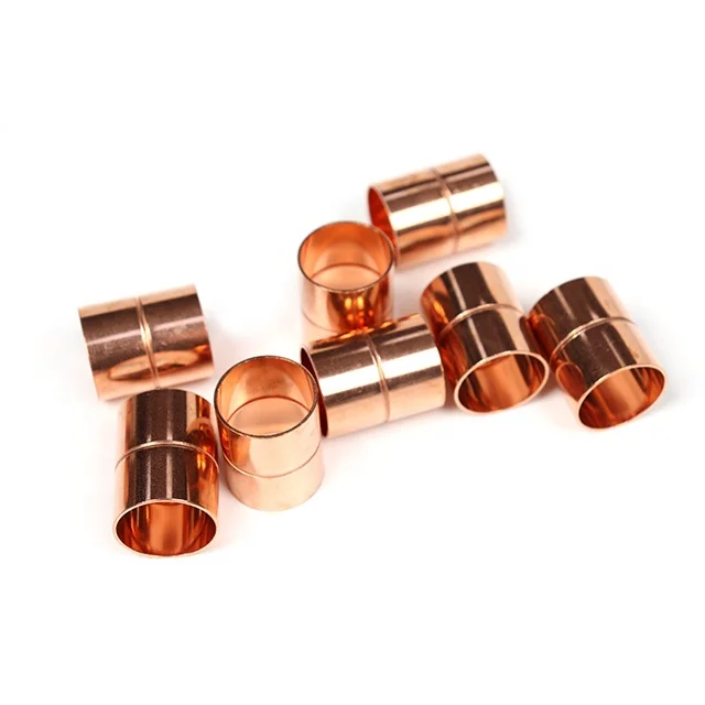 Cheap Factory Price Refrigeration Copper Pipe Fittings Straight Coupling Copper Elbows 90 Elbow 45