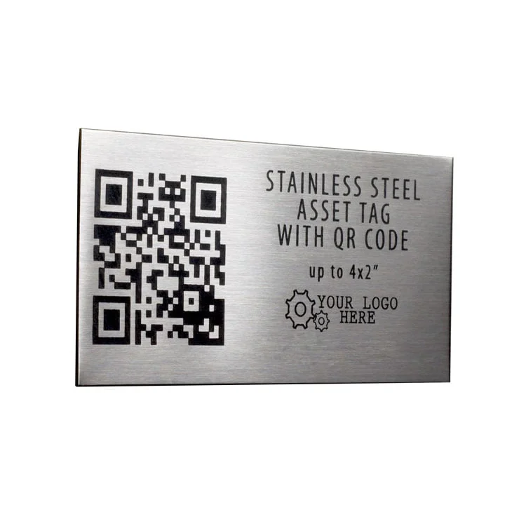 China Factory Metal Qr Code Labels Custom Etched Engraving Qr Code ...