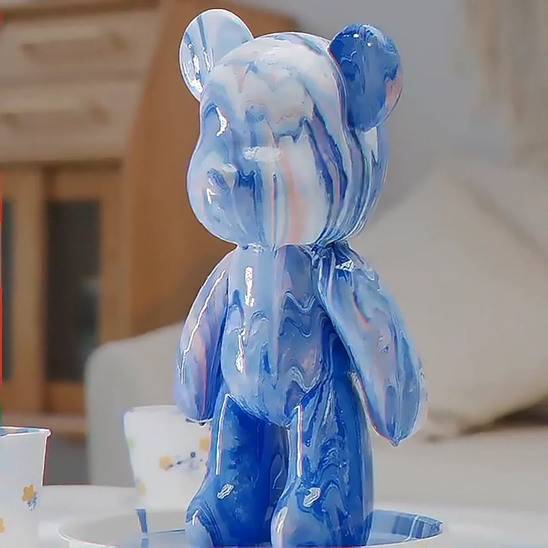 Hot Sales Fluid Bear White Ant Cute Fluid Bear Diy Multiple Sizes Vinyl