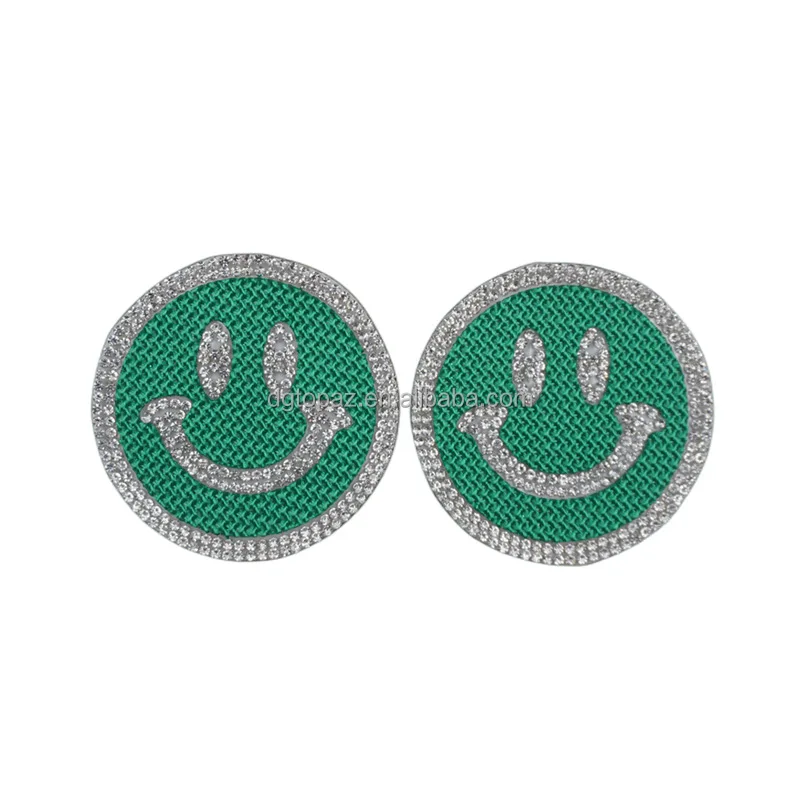 wholesale garment accessories rhinestone bear heat transfer patch leather iron on patches