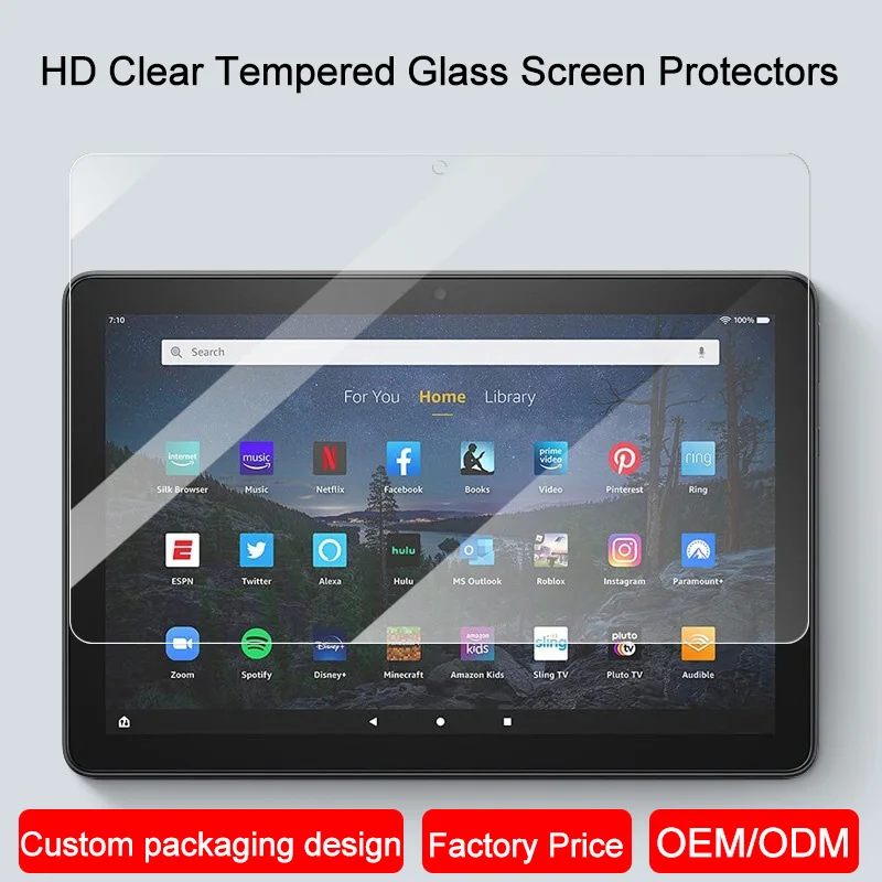 Tablet Tempered Glass Screen Protector For Amazon Kindle Fire Hd 7 8 10