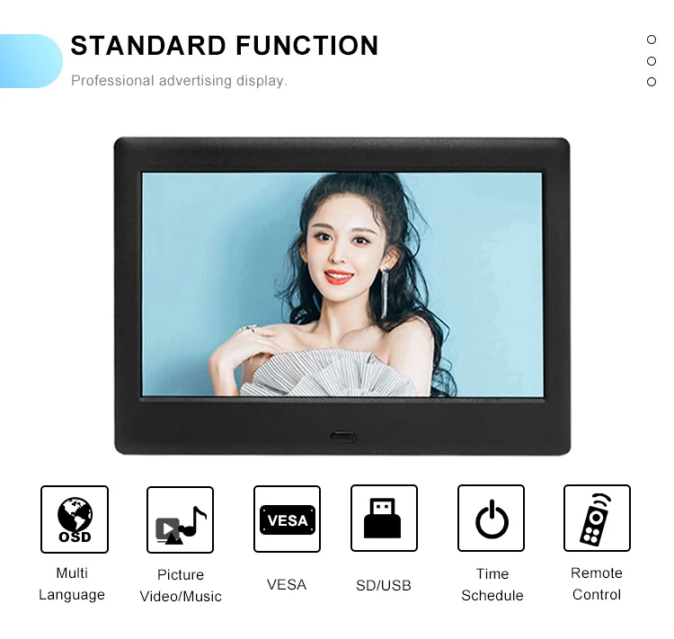 Cheap Portable 7" Inch Mini LCD Digital Photo Picture Viewer With Usb Sd Card