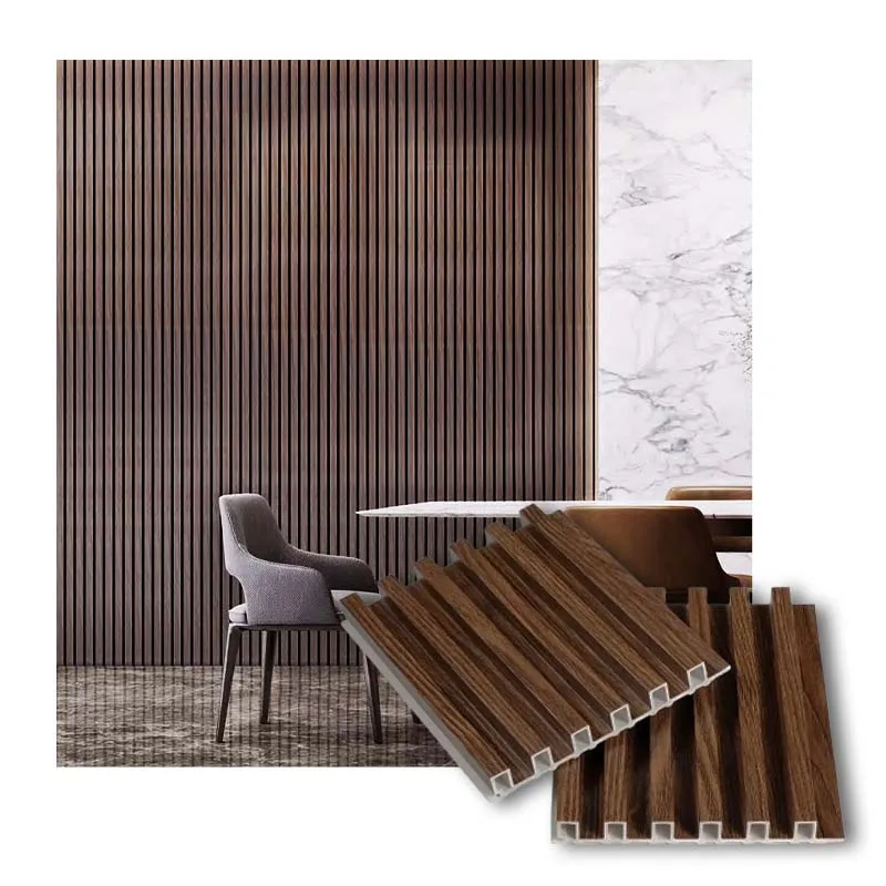 High Quality Interior Wpc Fluted Wall Panel Wpc Wooden Wall Panel