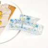 8.5 cm square-floral butterfly-blue