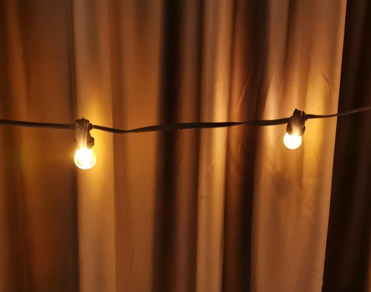 IP44 Weatherproof LED String Light Outdoor 5m 10m LED G50 Filament Bulb String Light Warm White Christmas Lights