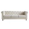 Beige + Velvet + Foam + 3 Seat