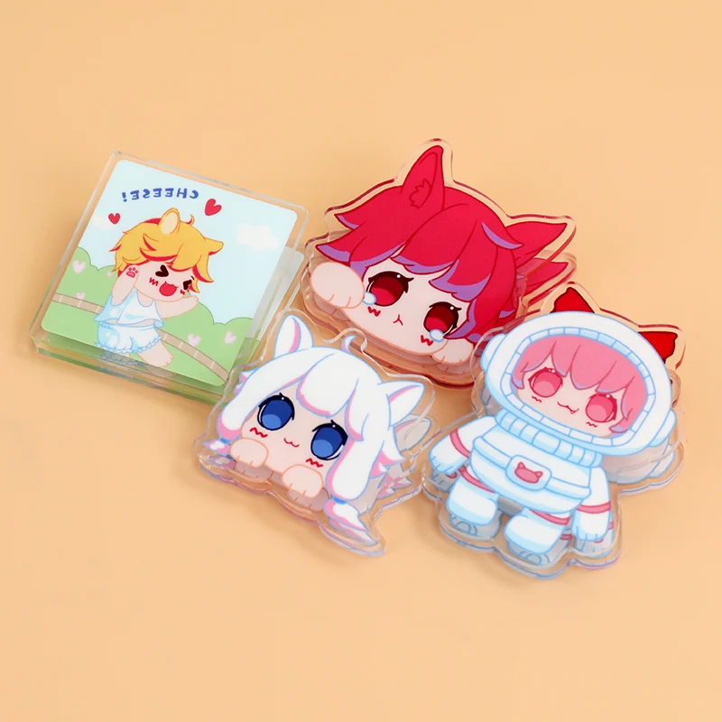 Vograce пользовательский пластиковый зажим аниме мультфильм дизайн бумага акриловый прочный