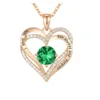Rose gold green diamond
