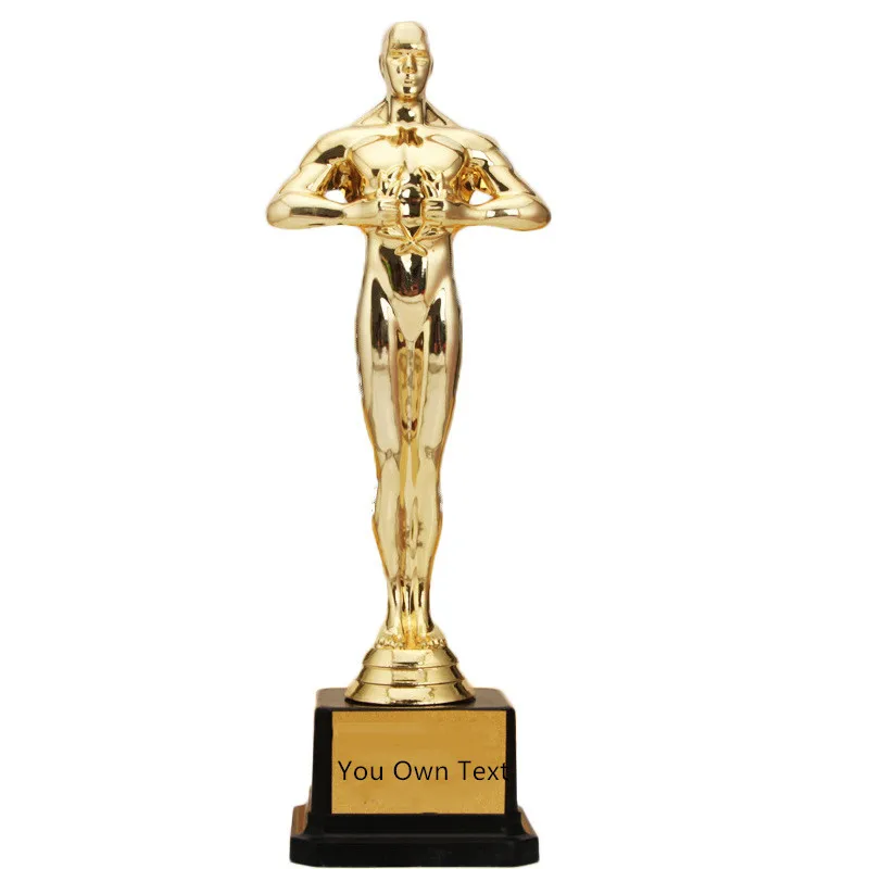 Trofeo vuoto premio Oscar oro personalizzato replica personalizzata premio Grammy di fine anno per la famiglia dei dipendenti della cerimonia o della festa