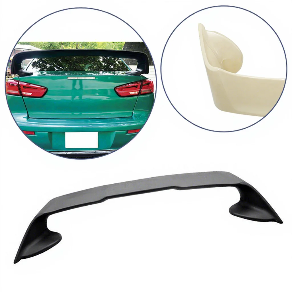 Factory Design Produce Auto Accessories ABS Plastic Carbon Fiber Modified Wide Large Rear Trunk Spoiler for Mitsubishi Lancer EX