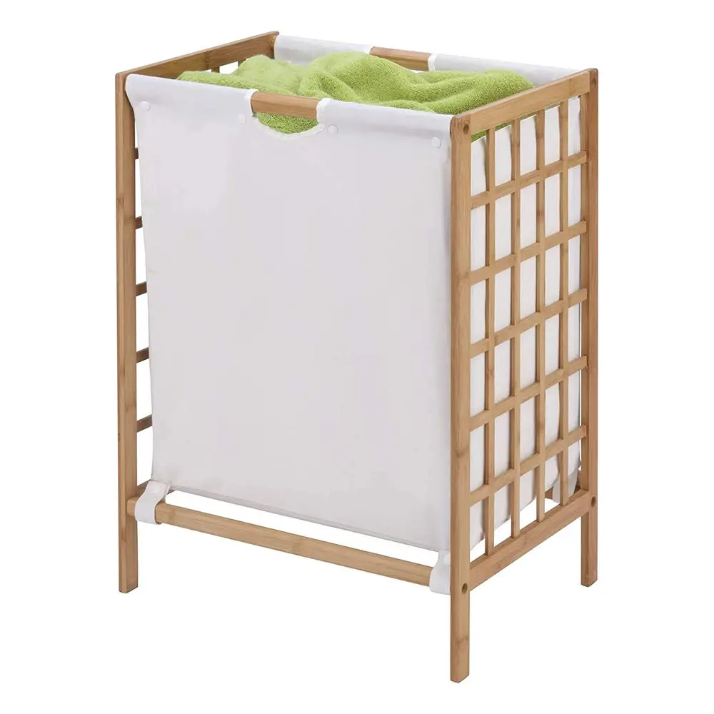 Bamboo Frame Laundry Basket Can Be Easily Disassembled To Clean