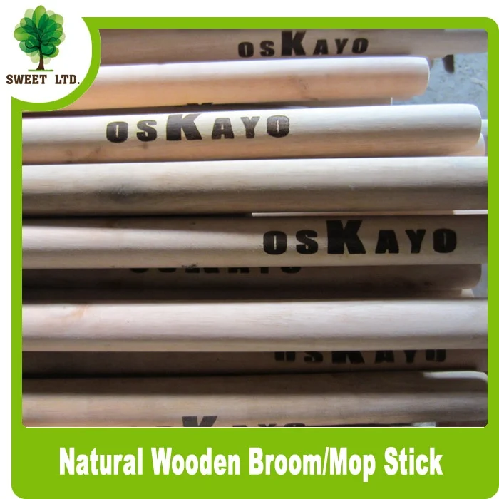 Polished 2 Times 120/150/180 cm Natural Plain Wood Broom Stick Set with Dustpan Machine-Made Wooden Broom Handles for Home Use