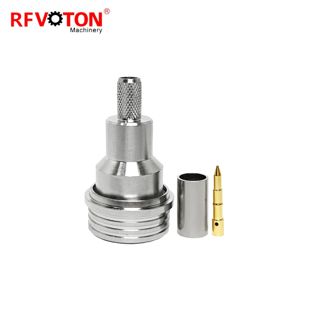 RF Connector QN Male Plug Crimp Connector for LMR200 Cable