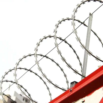 Stainless Steel Razor Wire Hot-dip Galvanised Barbed Wire Anti-climbing Anti-theft Protection