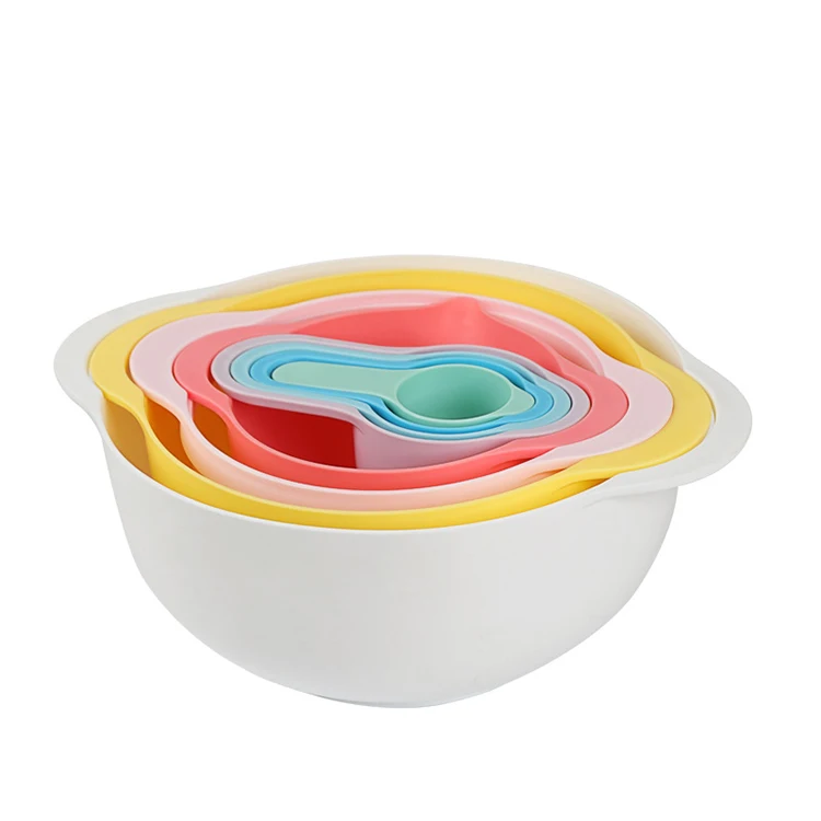 Top Sale Household Kitchen Food Grade 8piece Plastic Nesting Bowls Set