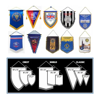 Sunshine Custom flags Football your brand Cheap exchange Pennant Club Fans miniature Soccer blank sublimation exchange pennants