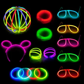 223 Pcs Glow Stick Party Pack Multi Color Glow Party Set