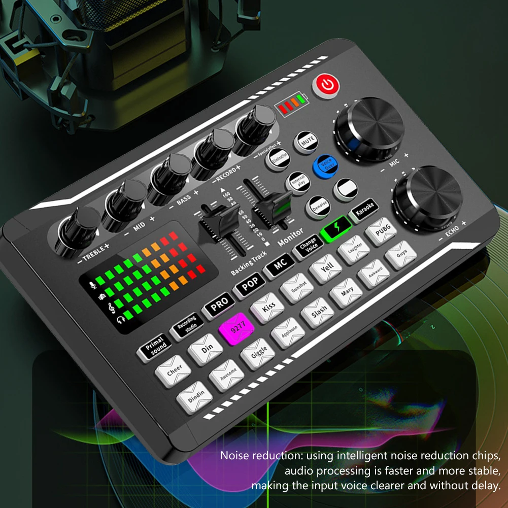 F998 Sound Card - Noise Cancelling, Portable, and Versatile