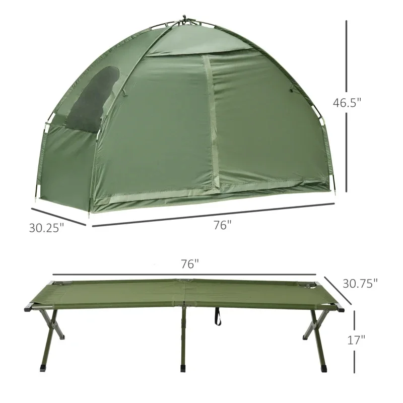 Portable 2-Person Foldable tenda velbed Luxury Camping cot tent with Elevated Bed Waterproof and Automatic Features for Campers