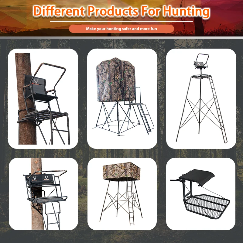 New in 2024 Outdoor Hunting Aluminum Tripod Tree Stand/hunting Treestand/shooting Ladder Tree Stand for One Person