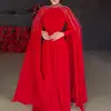 Red Middle Eastern beaded long dress evening gown