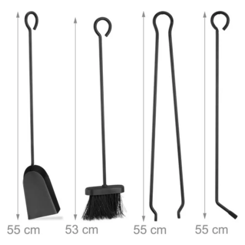 Fireplace Tools Set Iron Indoor Fireside Accessories Holder Kit Stand