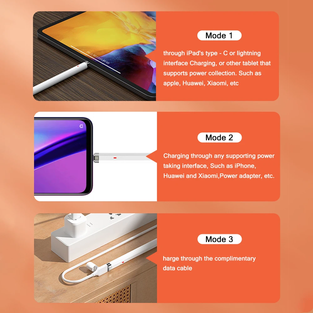 Tablet Stylus Pen with Palm Rejection Active Touch Screen Pen for Apple Pencil 2 iPad Pro Wholesale Stylus Pen