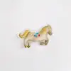 Cheval de cirque jaune mat 29*43cm
