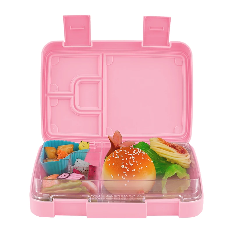 1pc 700ml Plastic Leakproof & Microwavable Lunch Box For Kids And Adults